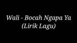 Download Video Lirik Lagu Wali - Bocah Ngapa Ya Music Gratis - zLagu.Net