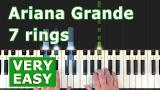 Lagu Video Ariana Grande - 7 rings - VERY EASY Piano Tutorial (Synthesia) Terbaik di zLagu.Net