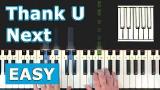 Download Vidio Lagu Ariana Grande - thank u, next - EASY Piano Tutorial - Sheet ic (Synthesia) Terbaik