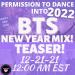 Free Download lagu terbaru BTS (방탄소년단)'PERMISSION TO DANCE INTO 2022'! 12-21-21